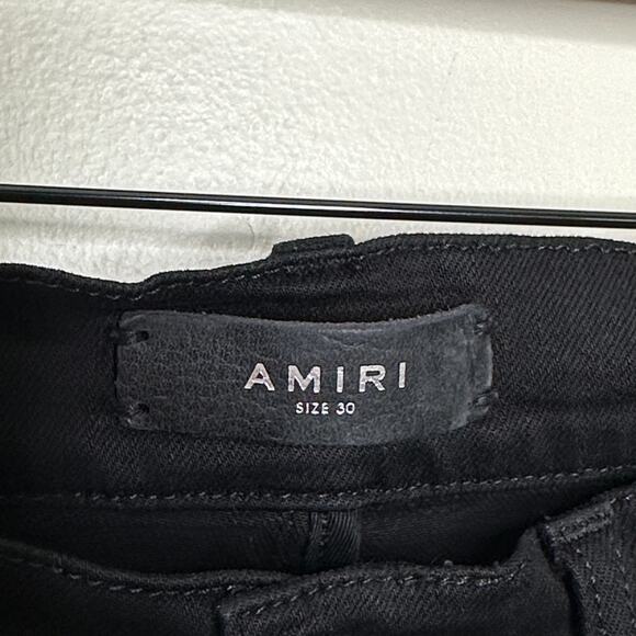 AMIRI MX1 Distressed Jeans Watercolor Black Sz 30 x 35 {3F48} - Picture 5 of 9